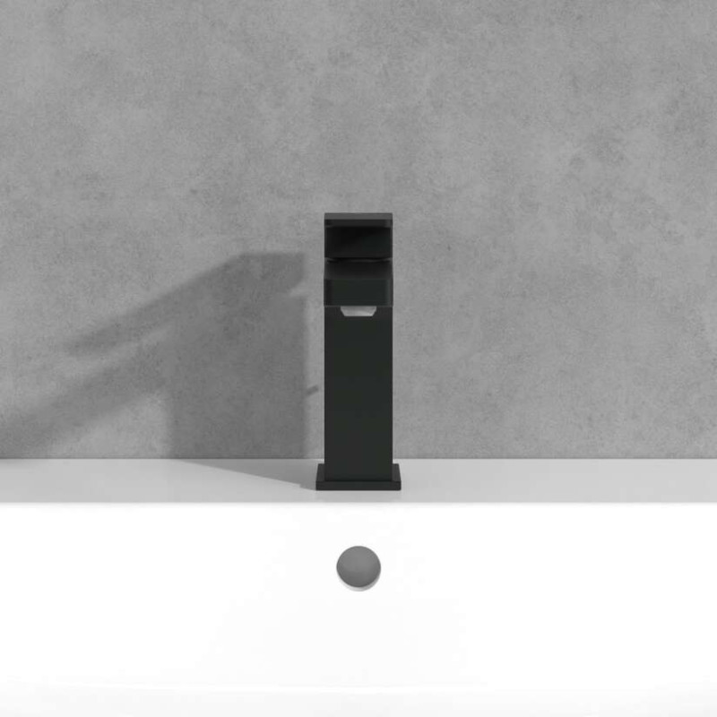 Villeroy&Boch Architectura Square bateria umywalkowa z korkiem automatycznym czarny matowy TVW125001000K5