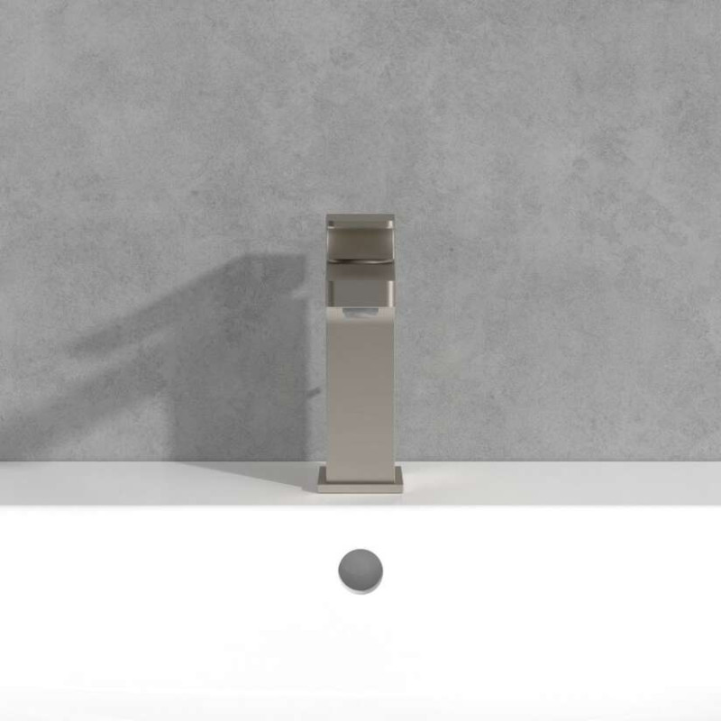 Villeroy&Boch Architectura Square bateria umywalkowa z korkiem automatycznym nikiel szczotkowany TVW12500100064