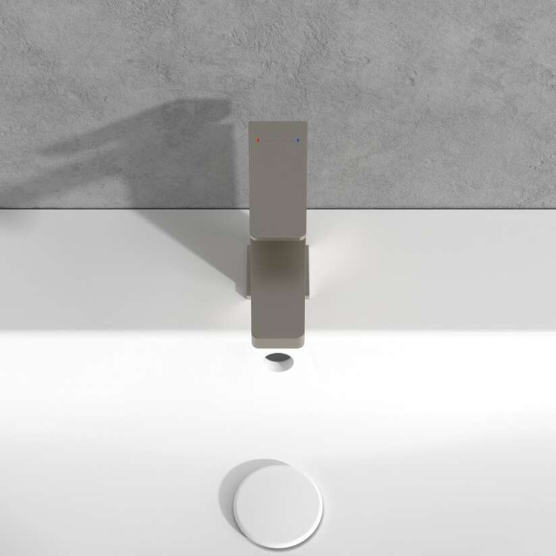 Villeroy&Boch Architectura Square bateria umywalkowa bez korka nikiel szczotkowany TVW12500400064