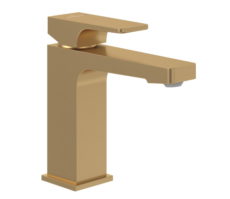 Villeroy&Boch Architectura Square bateria umywalkowa bez korka złoty szczotkowany TVW12500400076