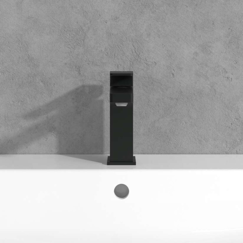 Villeroy&Boch Architectura Square bateria umywalkowa bez korka czarny matowy TVW125004000K5