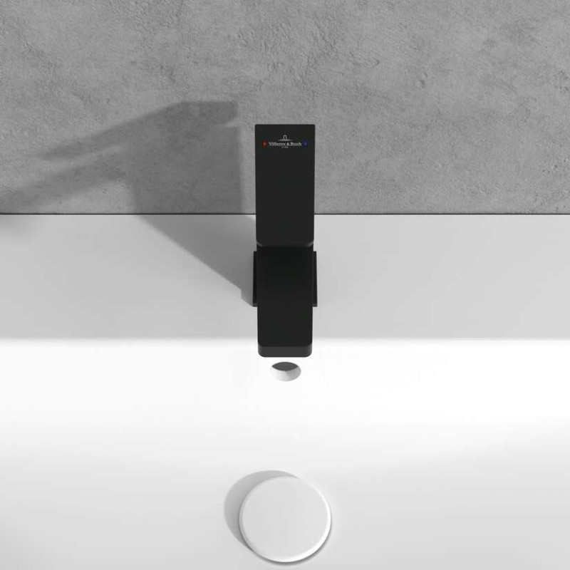 Villeroy&Boch Architectura Square bateria umywalkowa bez korka czarny matowy TVW125004000K5