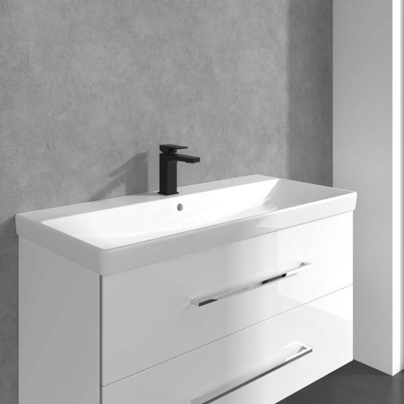 Villeroy&Boch Architectura Square bateria umywalkowa bez korka czarny matowy TVW125004000K5