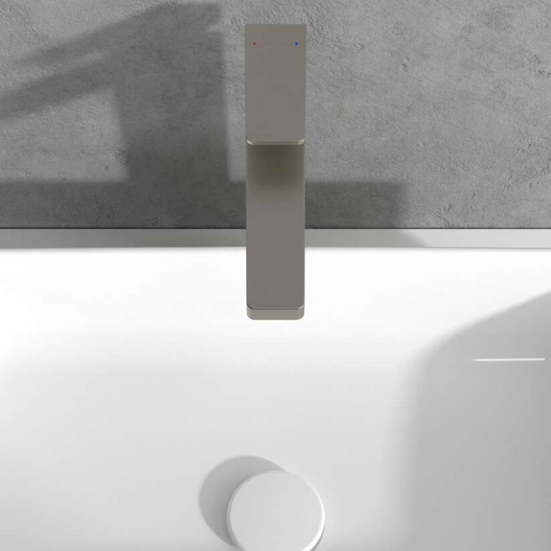 Villeroy&Boch Architectura Square bateria umywalkowa wysoka nikiel szczotkowany TVW12500200064