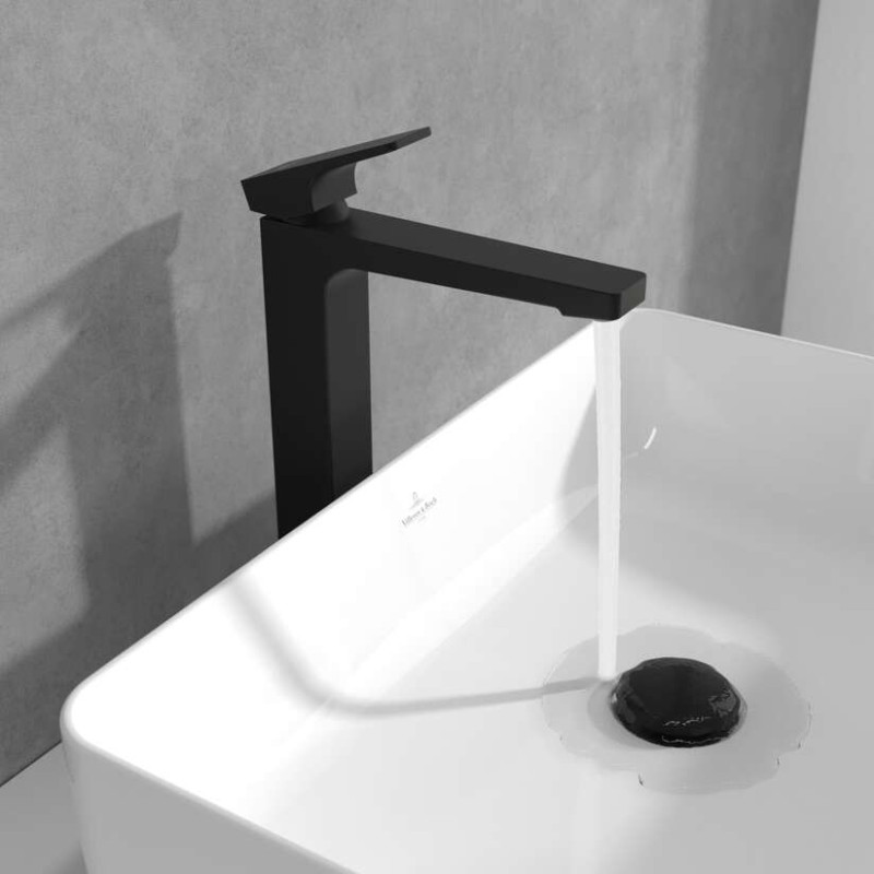 Villeroy&Boch Architectura Square bateria umywalkowa wysoka czarny matowy TVW125002000K5