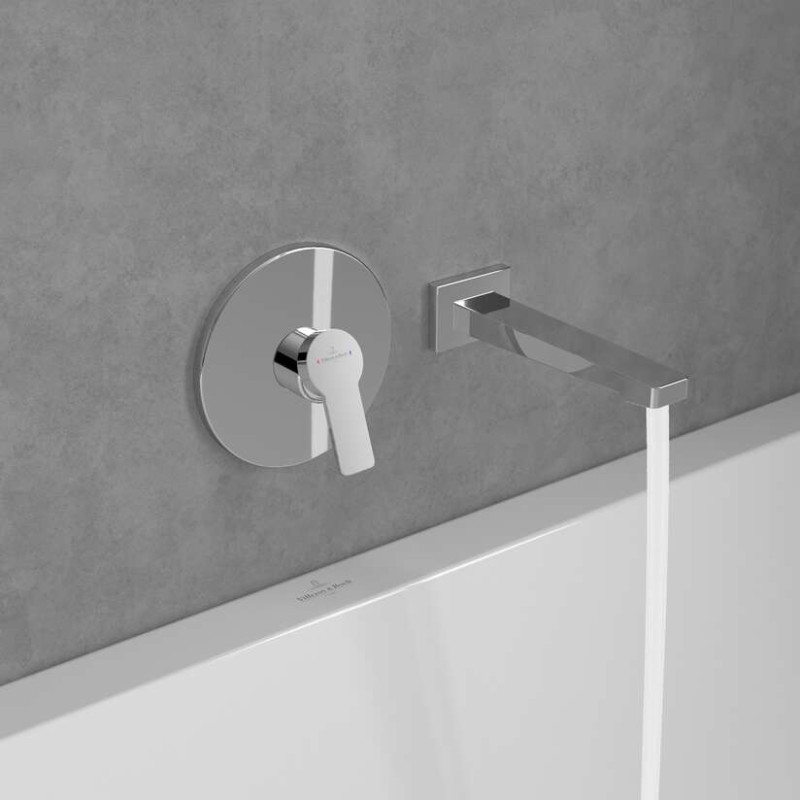 Villeroy&Boch Architectura Square wylewka wannowa nikiel szczotkowany TVT12500200064