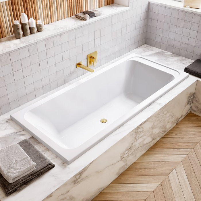 Villeroy&Boch Architectura Square wylewka wannowa złoty szczotkowany TVT12500200076