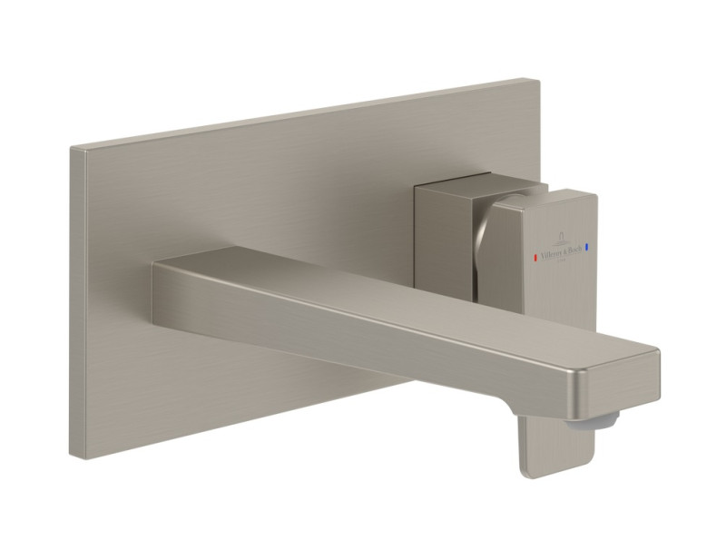 Villeroy&Boch Architectura Square bateria umywalkowa podtynkowa nikiel szczotkowany TVW12500300064