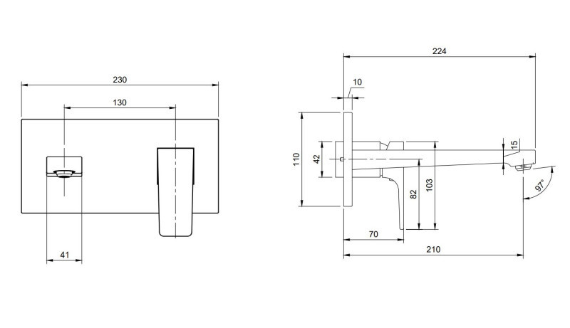Villeroy&Boch Architectura Square bateria umywalkowa podtynkowa nikiel szczotkowany TVW12500300064