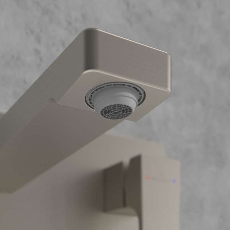 Villeroy&Boch Architectura Square bateria umywalkowa podtynkowa nikiel szczotkowany TVW12500300064