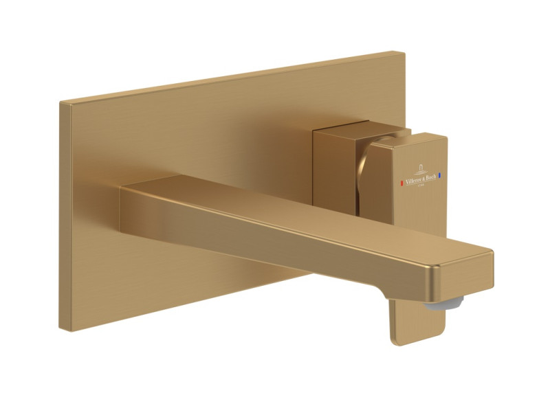 Villeroy&Boch Architectura Square bateria umywalkowa podtynkowa złoty szczotkowany TVW12500300076