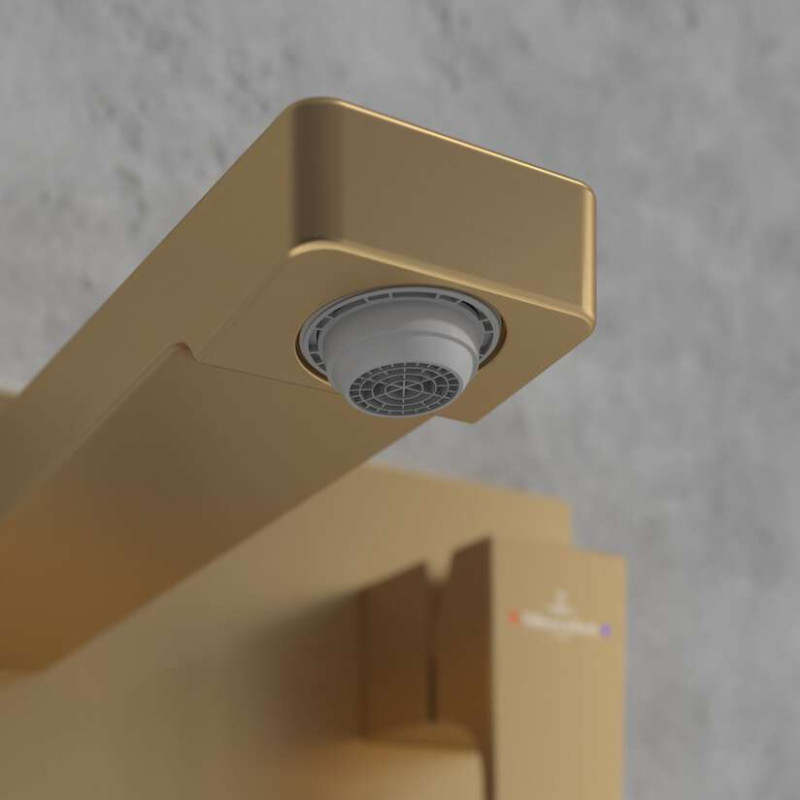 Villeroy&Boch Architectura Square bateria umywalkowa podtynkowa złoty szczotkowany TVW12500300076