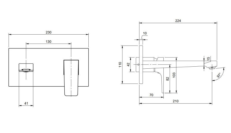 Villeroy&Boch Architectura Square bateria umywalkowa podtynkowa czarny matowy TVW125003000K5