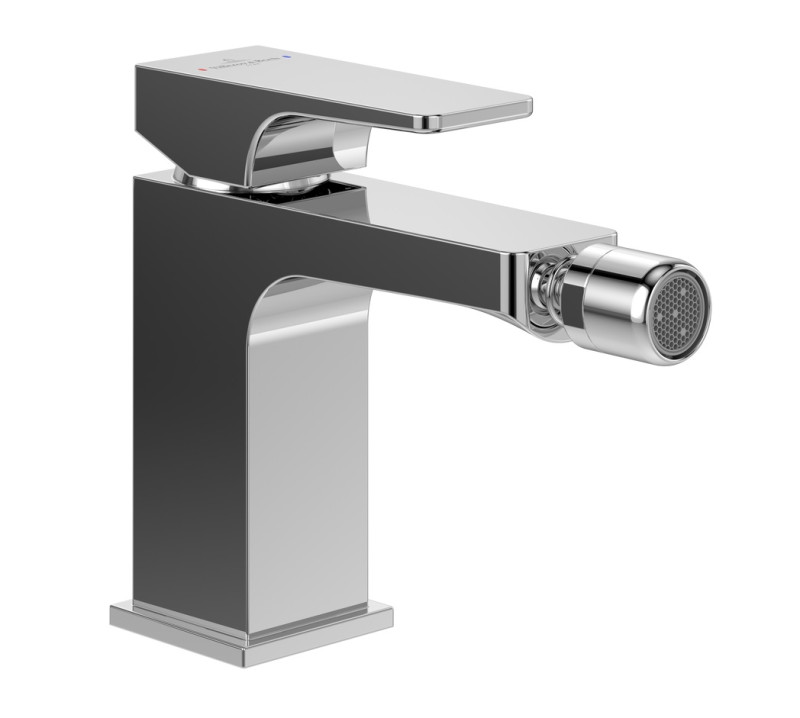 Villeroy&Boch Architectura Square bateria bidetowa z korkiem automatycznym chrom połysk TVB12500100061