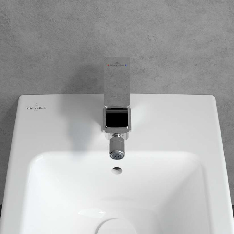 Villeroy&Boch Architectura Square bateria bidetowa z korkiem automatycznym chrom połysk TVB12500100061