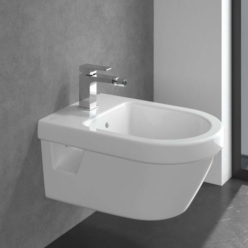 Villeroy&Boch Architectura Square bateria bidetowa z korkiem automatycznym chrom połysk TVB12500100061