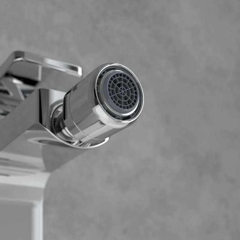 Villeroy&Boch Architectura Square bateria bidetowa z korkiem automatycznym chrom połysk TVB12500100061