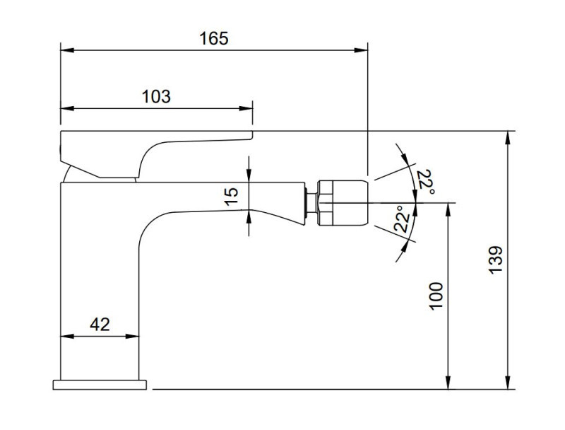 Villeroy&Boch Architectura Square bateria bidetowa z korkiem automatycznym nikiel szczotkowany TVB12500100064