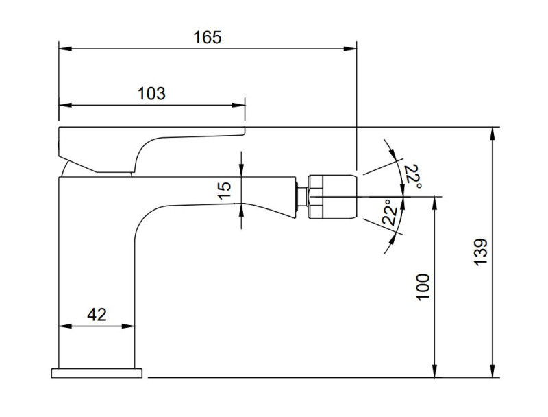 Villeroy&Boch Architectura Square bateria bidetowa z korkiem automatycznym czarny matowy TVB125001000K5