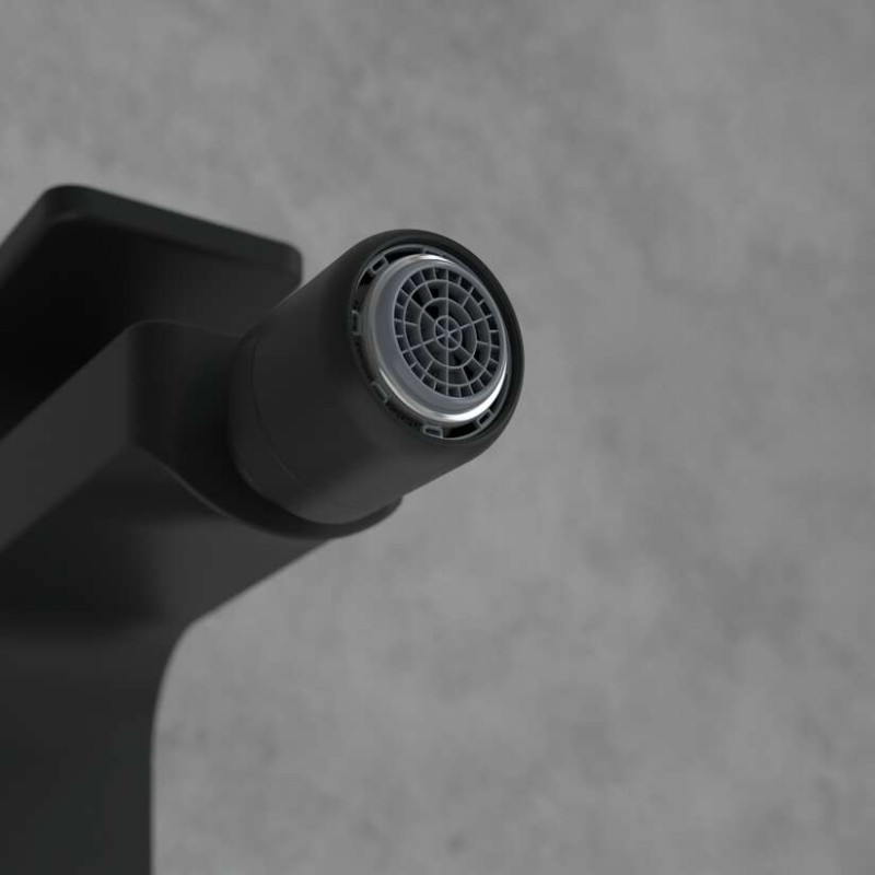 Villeroy&Boch Architectura Square bateria bidetowa z korkiem automatycznym czarny matowy TVB125001000K5