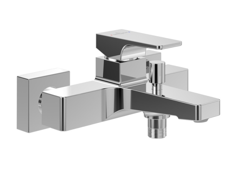 Villeroy&Boch Architectura Square bateria wannowa ścienna chrom połysk TVT12500100061