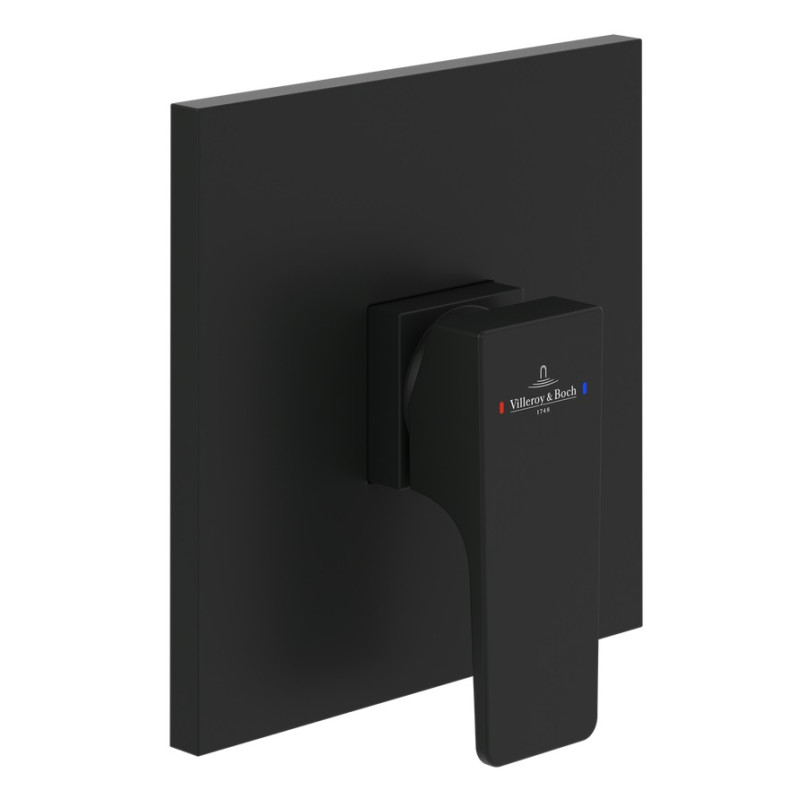 Villeroy&Boch Architectura Square bateria prysznicowa podtynkowa czarny matowy TVS125002000K5