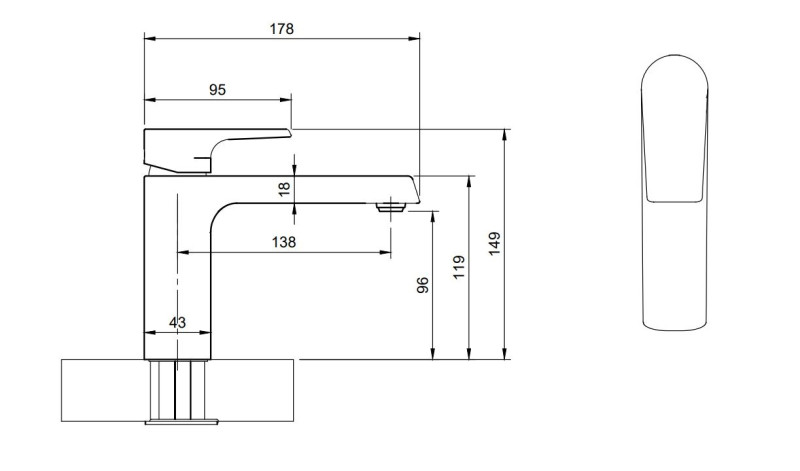 Villeroy&Boch Liberty bateria umywalkowa bez korka chrom połysk TVW10700300161