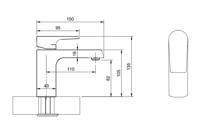 Villeroy&Boch Liberty bateria umywalkowa bez korka chrom połysk TVW10700100161