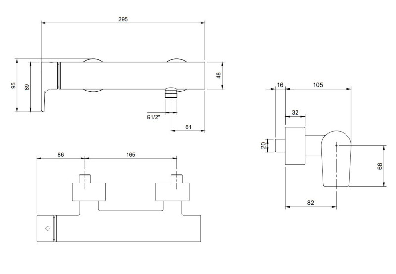 Villeroy&Boch Liberty bateria prysznicowa ścienna chrom połysk TVS10700300061