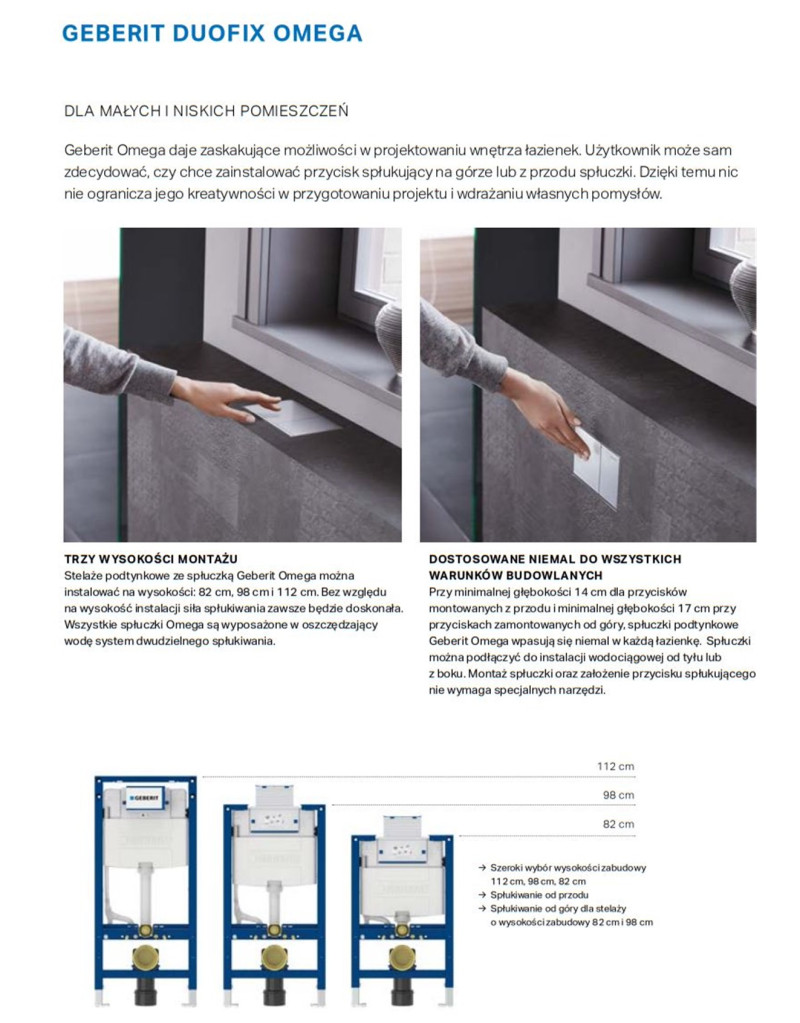 Geberit Omega H82 stelaż do WC 82 cm 111.003.00.2