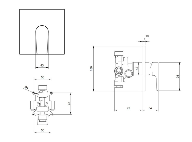 Villeroy&Boch Liberty bateria prysznicowa podtynkowa chrom połysk TVS10700400061