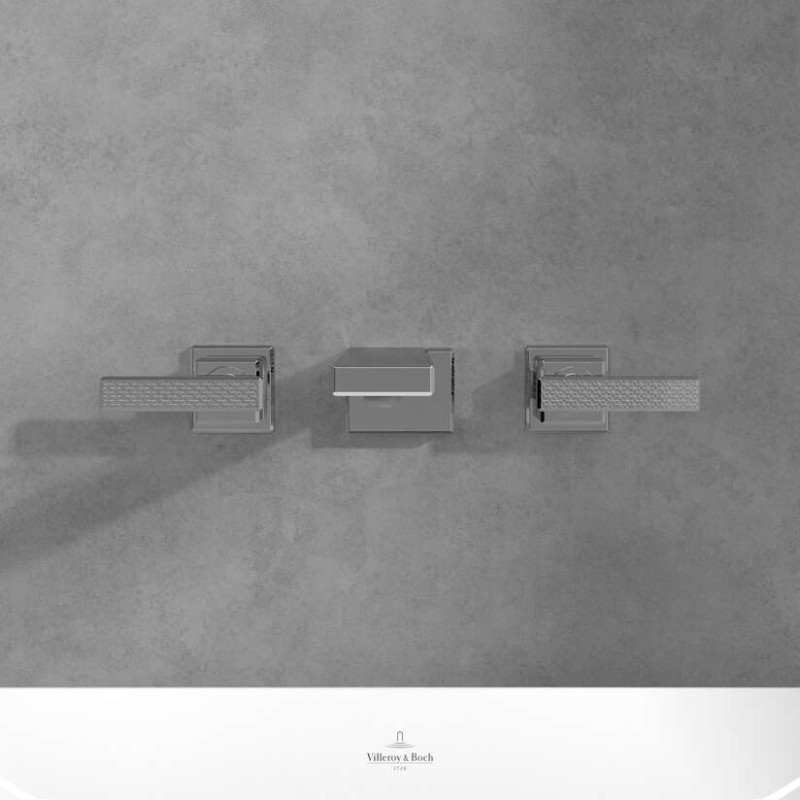Villeroy&Boch Mettlach bateria umywalkowa podtynkowa trzyotworowa chrom połysk TVW12600400061