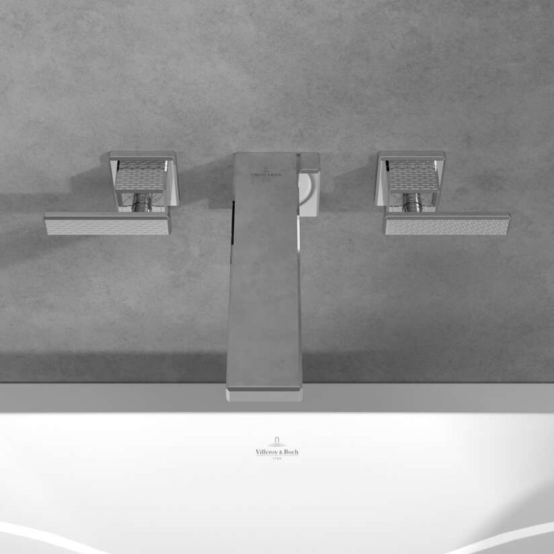 Villeroy&Boch Mettlach bateria umywalkowa podtynkowa trzyotworowa chrom połysk TVW12600400061