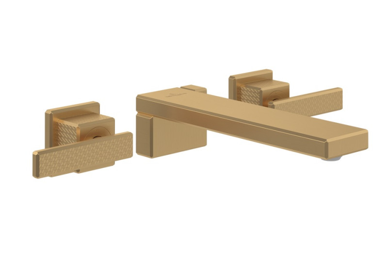 Villeroy&Boch Mettlach bateria umywalkowa podtynkowa trzyotworowa złoty szczotkowany TVW12600400076