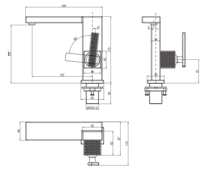 Villeroy&Boch Mettlach bateria umywalkowa bez korka złoty szczotkowany TVW12600100076