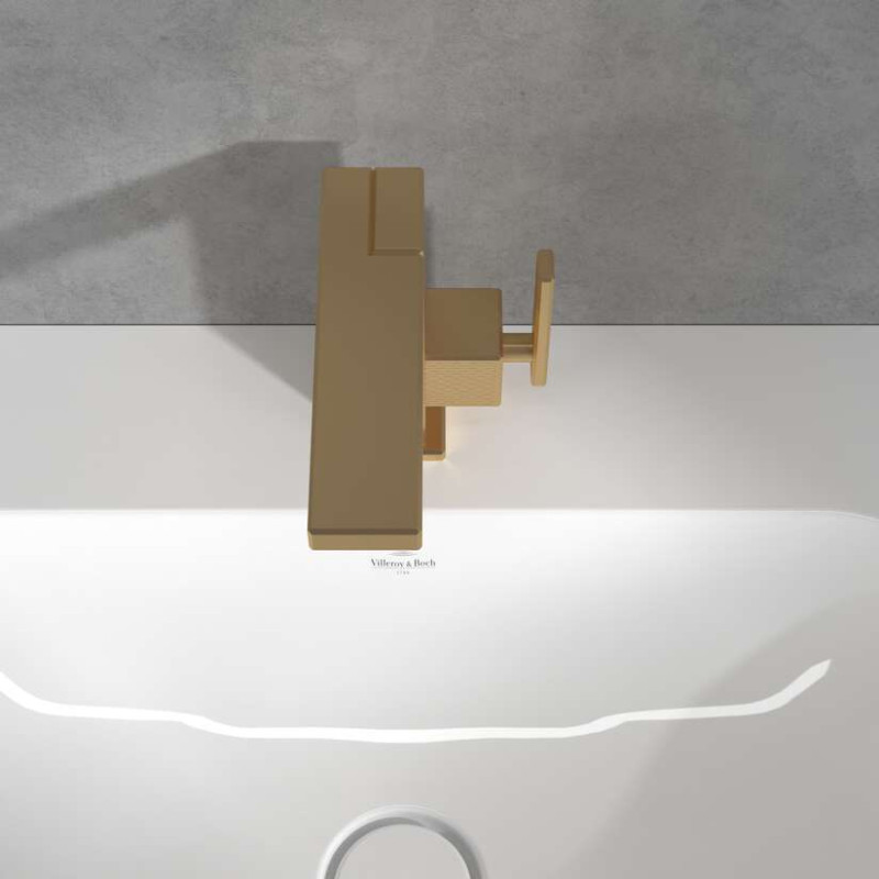 Villeroy&Boch Mettlach bateria umywalkowa bez korka złoty szczotkowany TVW12600100076