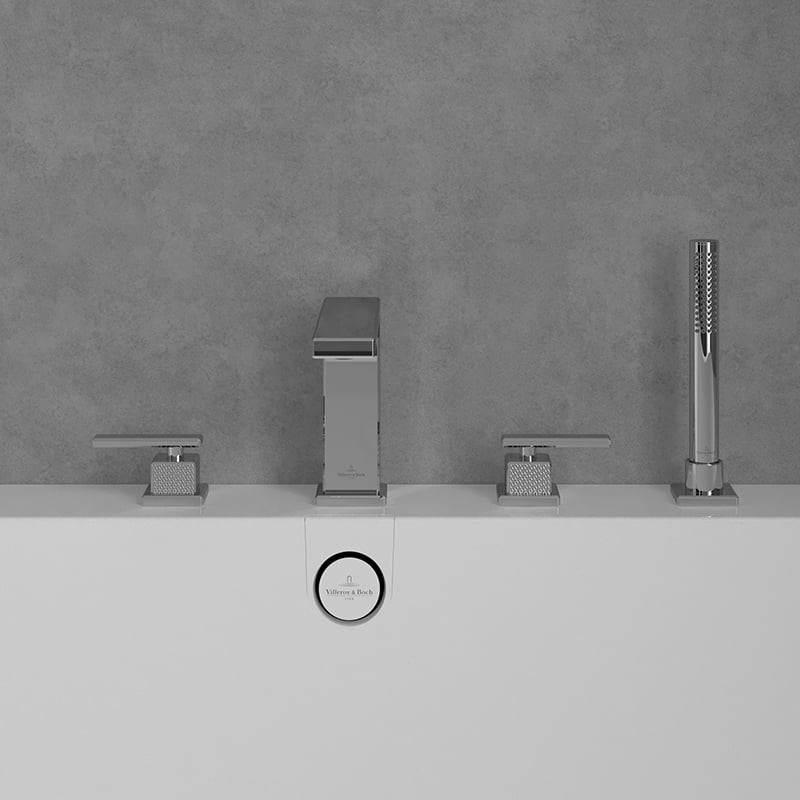 Villeroy&Boch Mettlach bateria wannowa czterootworowa chrom połysk TVT12600200061