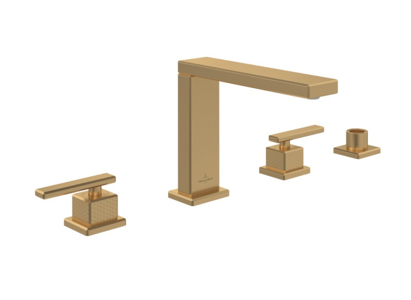 Villeroy&Boch Mettlach bateria wannowa czterootworowa złoty szczotkowany TVT12600200076