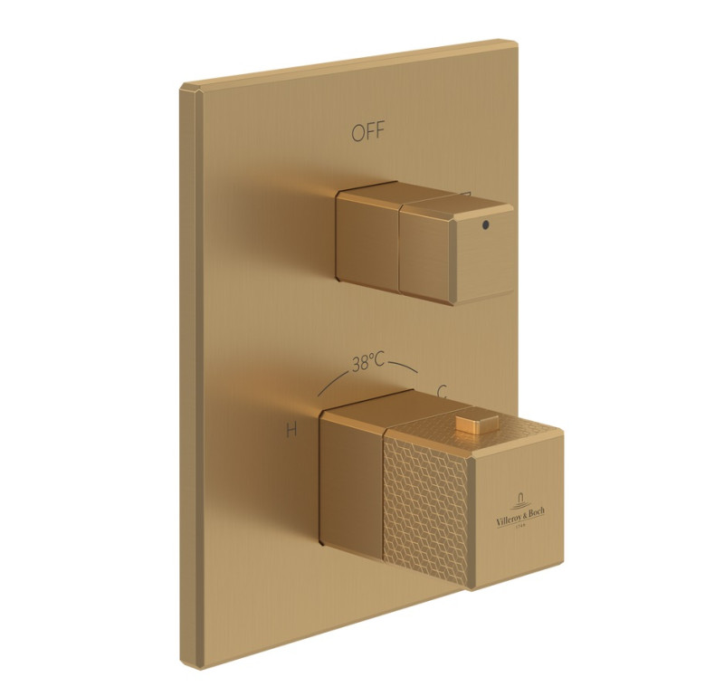 Villeroy&Boch Mettlach termostatyczna bateria prysznicowa złoty szczotkowany TVT12600100076