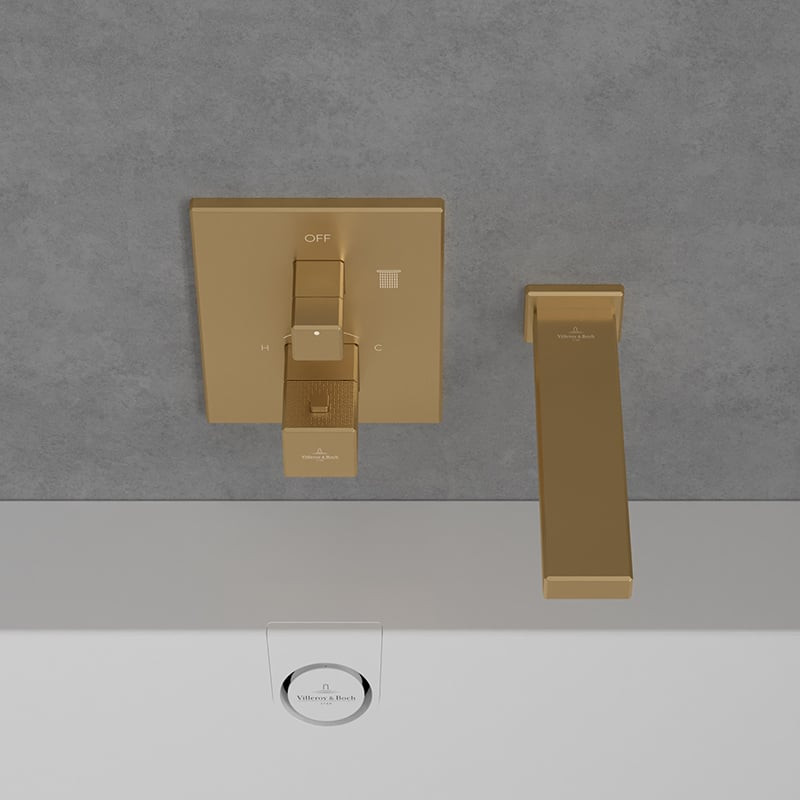 Villeroy&Boch Mettlach termostatyczna bateria prysznicowa złoty szczotkowany TVT12600100076