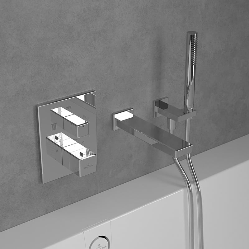 Villeroy&Boch Mettlach termostatyczna bateria wannowo-prysznicowa chrom połysk TVS12600300061