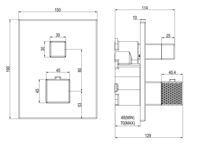 Villeroy&Boch Mettlach termostatyczna bateria wannowo-prysznicowa złoty szczotkowany TVS12600300076