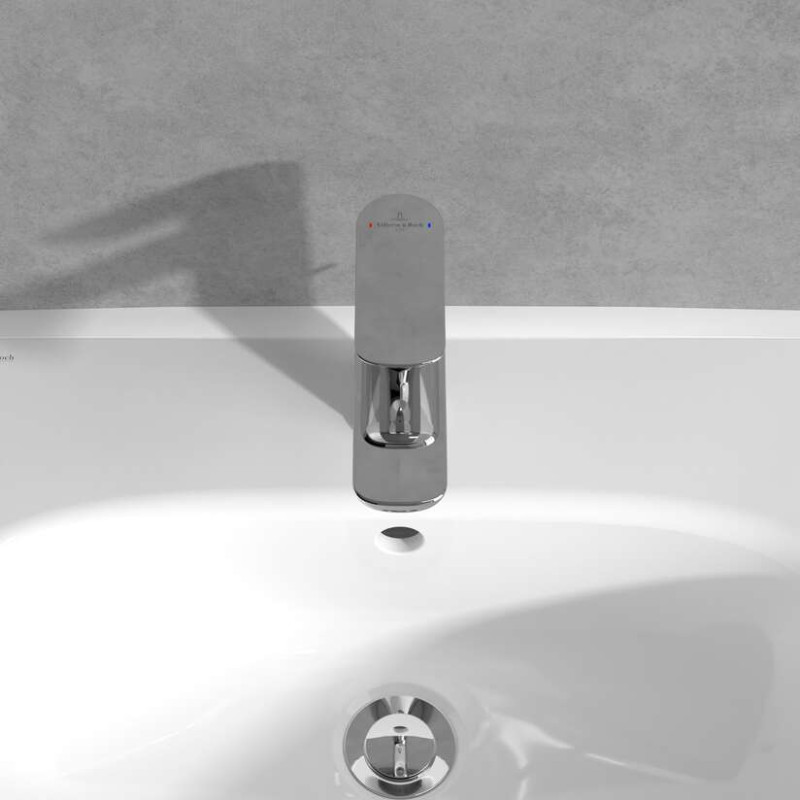 Villeroy&Boch O.Novo bateria umywalkowa z korkiem automatycznym chrom połysk TVW10400300061