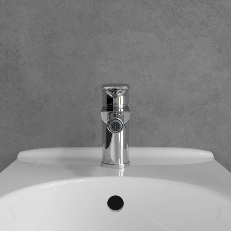 Villeroy&Boch O.Novo bateria bidetowa z korkiem automatycznym chrom połysk TVB10420111061