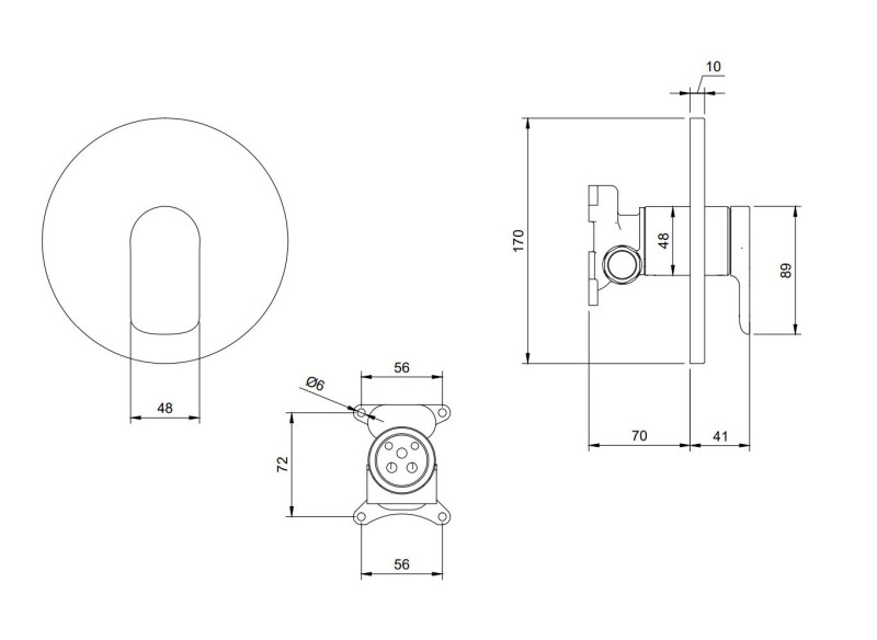 Villeroy&Boch O.Novo bateria prysznicowa podtynkowa chrom połysk TVS10435200061