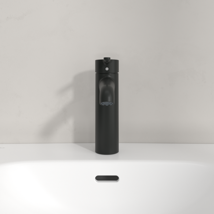 Villeroy&Boch Skyla bateria umywalkowa z korkiem automatycznym czarny mat TVW116005000K5