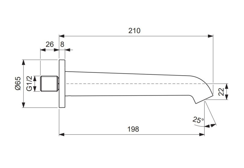Villeroy&Boch Skyla wylewka wannowa czarny mat TVT116001000K5