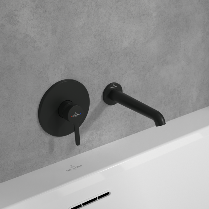 Villeroy&Boch Skyla wylewka wannowa czarny mat TVT116001000K5