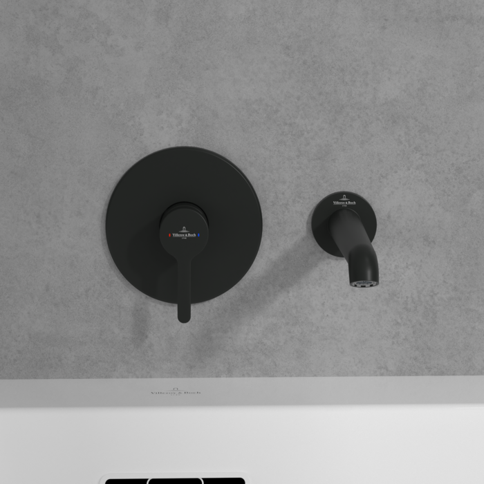 Villeroy&Boch Skyla wylewka wannowa czarny mat TVT116001000K5