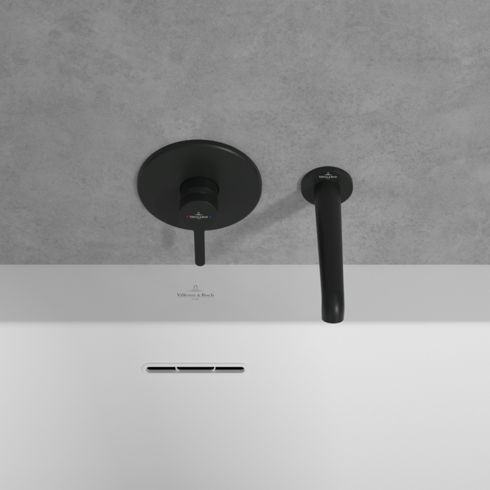 Villeroy&Boch Skyla wylewka wannowa czarny mat TVT116001000K5
